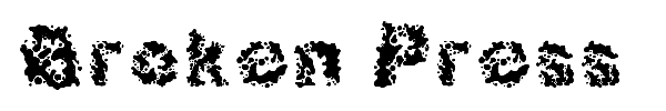 Broken Press font preview